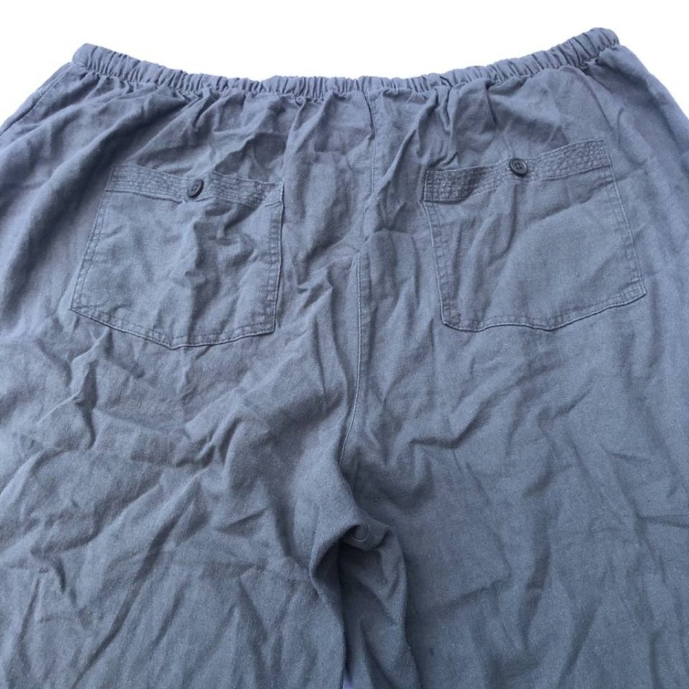Ellos Women's Olive Linen Blend Shorts - Picture 9 of 12
